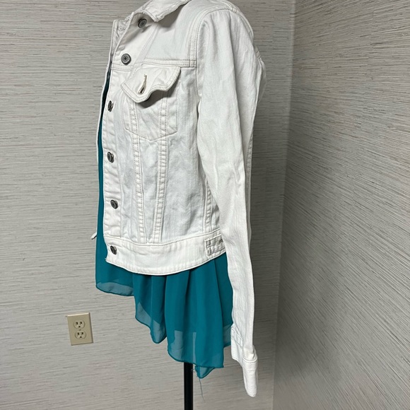 Calvin Klein cropped denim jean jacket size Small - Picture 3 of 12